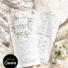 Wedding Program Template Canva Catholic Ceremony | Editable Wildflower Order of Service Wedding Program Template Canva Catholic Ceremony | Editable Wildflower Order of Service