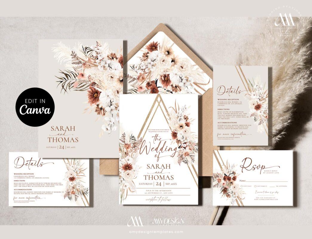 5+ Free Boho Wedding Invitation Templates: Craft Your Dream Day on a Budget 5+ Free Boho Wedding Invitation Templates CV010
