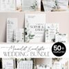Minimalist Eucalyptus Wedding Invitation BUNDLE | Modern Wedding Stationery Templates Minimalist Eucalyptus Wedding Invitation BUNDLE | Modern Wedding Stationery Templates