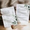 Wedding Weekend Events Timeline Printable