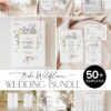 Boho Wildflower Wedding Invitation BUNDLE | 50+ Editable Templates Full Suite