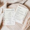 Printable Wedding Weekend Order of Events | Wedding Itinerary Template