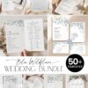 Blue Wildflower Wedding Template BUNDLE | Invitation, Save The Date, Menu & Signs Blue Wildflower Wedding Template BUNDLE | Invitation, Save The Date, Menu & Signs