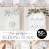 Blue Wildflower Wedding Template BUNDLE | Invitation, Save The Date, Menu & Signs Blue Wildflower Wedding Template BUNDLE | Invitation, Save The Date, Menu & Signs
