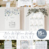 Editable Blue Wildflower Wedding Signs Template | Bundle Wedding Signage Editable Blue Wildflower Wedding Signs Template | Bundle Wedding Signage