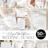Elegant Wildflower Wedding Bundle Template | 50+ Templates for Invitations, Signage & Reception Instant Download
