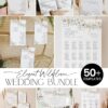 Elegant Wildflower Wedding Bundle Template | 50+ Templates for Invitations, Signage & Reception Instant Download