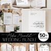 Modern Minimalist Wedding Template Bundle Amy Design
