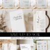 Modern Minimalist Wedding Template BUNDLE | 50+ Templates Invitations, Menu & Signs