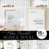 Modern Minimalist Reception Sign Wedding Bundle | Editorial Style Wedding Signage Printable Reception Sign Wedding Template Bundle | Editable Signs