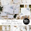 Blue Bohemian Wedding Invitation BUNDLE | 50+ Editable Templates Invitations Suite & Signs Blue Bohemian Wedding Invitation BUNDLE | 50+ Editable Templates Invitations Suite & Signs