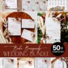 Burgundy Boho Wedding Template BUNDLE | Complete Kit of Invitations, Programs, and Event Signage Burgundy Boho Wedding Template BUNDLE | Complete Kit of Invitations, Programs, and Event Signage