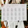 Burgundy Wedding Seating Chart Signage Template