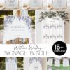 Purple Floral Wedding Signs Template Bundle | Wisteria Signage Printable Purple Floral Wedding Signs Template Bundle | Wisteria Signage Printable