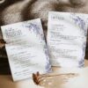 Wisteria Floral Wedding Invitations Template BUNDLE | 50+ Templates Wedding Stationery Kit Wedding Weekend Itinerary Template Destination | Wedding Day Itinerary | Purple Wisteria Floral