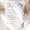 Wedding Weekend Itinerary Template Destination | Wedding Day Itinerary | Purple Wisteria Floral