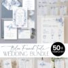 Blue French Toile Wedding Invitations Template BUNDLE | Monogram Wedding Invites, Menu & Signs Blue French Toile Wedding Invitations Template BUNDLE | DIY Bundle for Invites, Menu & Signs (50+ Templates)