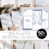 Blue French Toile Wedding Invitations Template BUNDLE | Monogram Wedding Invites, Menu & Signs Blue French Toile Wedding Invitations Template BUNDLE | DIY Bundle for Invites, Menu & Signs (50+ Templates)