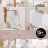 Printable Wedding Sign Bundle | Pink Bohemian Signage Template