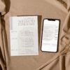 Modern Minimal Wedding Itinerary Template | Editable Weekend Schedule