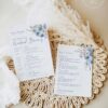 Wedding Weekend Timeline Printable | Dusty Blue Wedding Weekend Itinerary Template