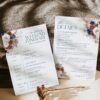 Navy Blue & Rust Wedding Template BUNDLE | 50+ Templates Editable Rustic Invitation Suite & Boho Signs Navy Rust Wedding Itinerary Template | Welcome Itinerary Timeline
