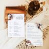 Navy Rust Wedding Itinerary Template | Welcome Itinerary Timeline