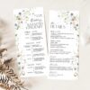 Wedding Weekend Events Editable Printable | Wildflower Wedding Order of Events