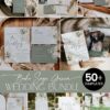 Boho Greenery Wedding Template Bundle