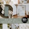Boho Greenery Wedding Template Bundle
