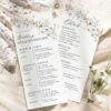 Wildflower Wedding Bundle Template | All-in-One Floral Wedding Templates Invitations & Signs Day Of Wedding Itinerary Template | Weekend Timeline Printable