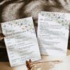 Wildflower Wedding Bundle Template | All-in-One Floral Wedding Templates Invitations & Signs Editable Floral Wedding Weekend Itinerary Template | Wedding Events Timeline Printable