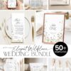 Elegant Wildflower Wedding Invitations Template Bundle | Editable Floral Invitation Suite Elegant Wildflower Wedding Invitations Template Bundle | Editable Floral Invitation Suite