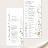 Wildflower Wedding Weekend Itinerary Template | Schedule Timeline Editable Printable