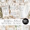 Wildflower Botanical Wedding Bundle | Complete Wedding Stationery Kit 50+ Templates