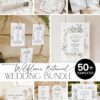 Wildflower Botanical Wedding Bundle | Complete Wedding Stationery Kit 50+ Templates
