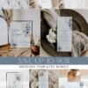 Blue Bohemian Wedding Bundle Template | Complete Wedding Stationery Kit (50+ Templates) Editable Signs & Reception Blue Bohemian Wedding Bundle Template | Complete Wedding Stationery Kit (50+ Templates) Editable Signs & Reception