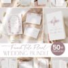 French Toile Floral Wedding Invitations Template Bundle | All-in-One Wedding Templates Invitations, Signs