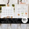 Modern Minimalist Wedding Bundle | 50+ Templates Editable Invitations, Signs & Reception Templates Modern Minimalist Wedding Bundle | 50+ Templates Editable Invitations, Signs & Reception Templates