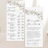 Wedding Schedule of Events Card Template | Ceremony Timeline Modern Order Of Events