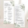 Greenery Wedding Weekend Itinerary Card Template | Printable Modern Welcome Letter