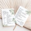 Modern Greenery Wedding Weekend Itinerary Template | Editable Printable Weekend Events
