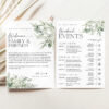 Printable Welcome Letter and Timeline Template | Printable Wedding Weekend Timeline