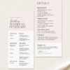 Editable Minimalist Wedding Itinerary Template | Modern Weekend Schedule Printable
