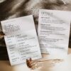 Minimalist Wedding Itinerary Timeline Template | Weekend Events Schedule Timeline Card