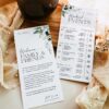 Modern Wedding Welcome Bag Events Card | Printable Itinerary Template