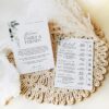 Minimal Wedding Welcome Bag Note | Editable Order of Events Wedding Schedule