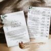 Minimal Wedding Welcome Bag Note | Editable Order of Events Wedding Schedule