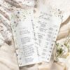 Weekend Events Timeline Printable | Wedding Itinerary Template