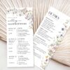 Wedding Weekend Events Schedule | Wedding Itinerary Card Printable